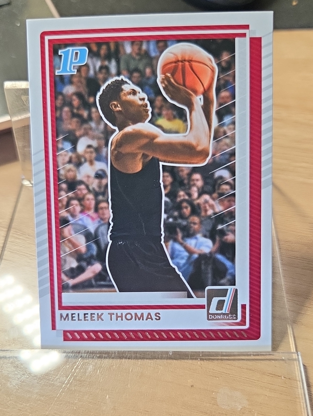 Russ Meleek Thomas Basketball Card - Red and White Accents